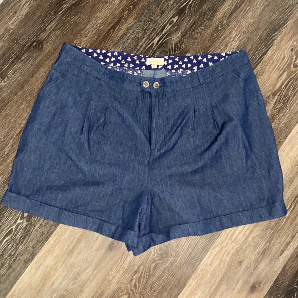 NWOT Dark Chambray ModCloth Cuffed Shorts